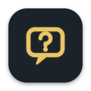 TKJ AI Assistant icon: a speech bubble containing a question mark